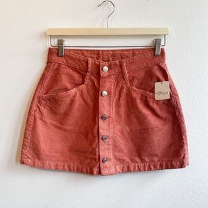 Free People NWT A-Line Corduroy Mini Skirt Size 2 💕 HOSTPICK 💗